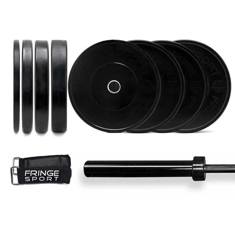 Bar + Black Bumper Plate Packages (122606538)