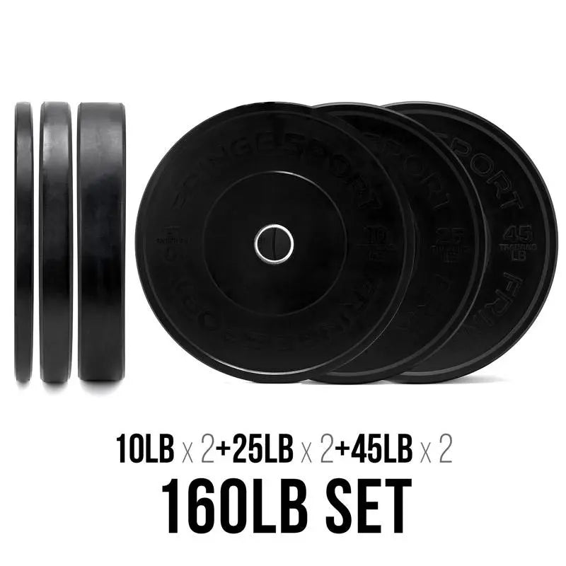 Bar + Black Bumper Plate Packages (122606538)