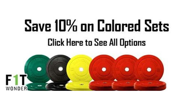 10% OFF OneFitWonder Colored Bumper Plates
