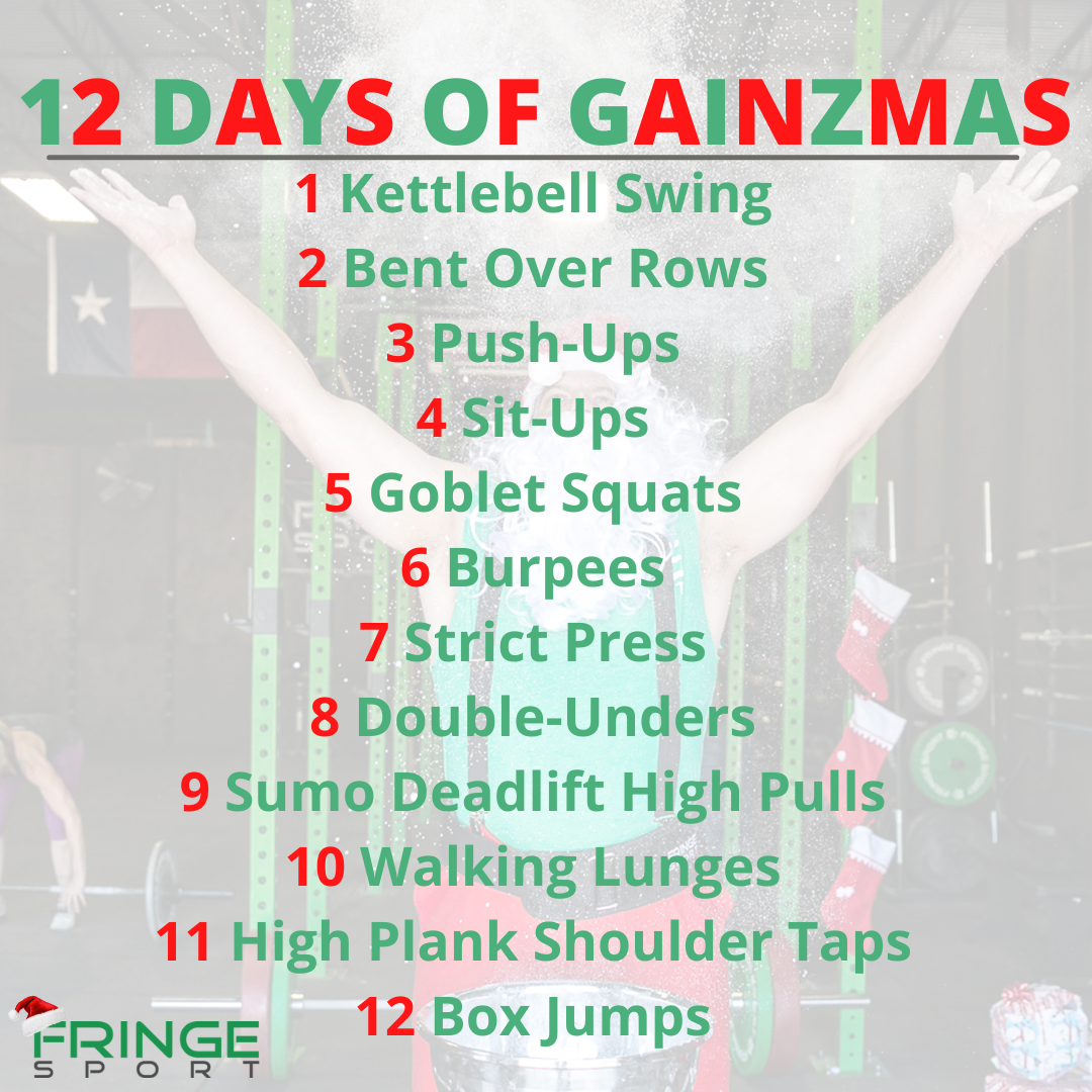 Fringe Sport 12 Days of Gainzmas Workout 2021