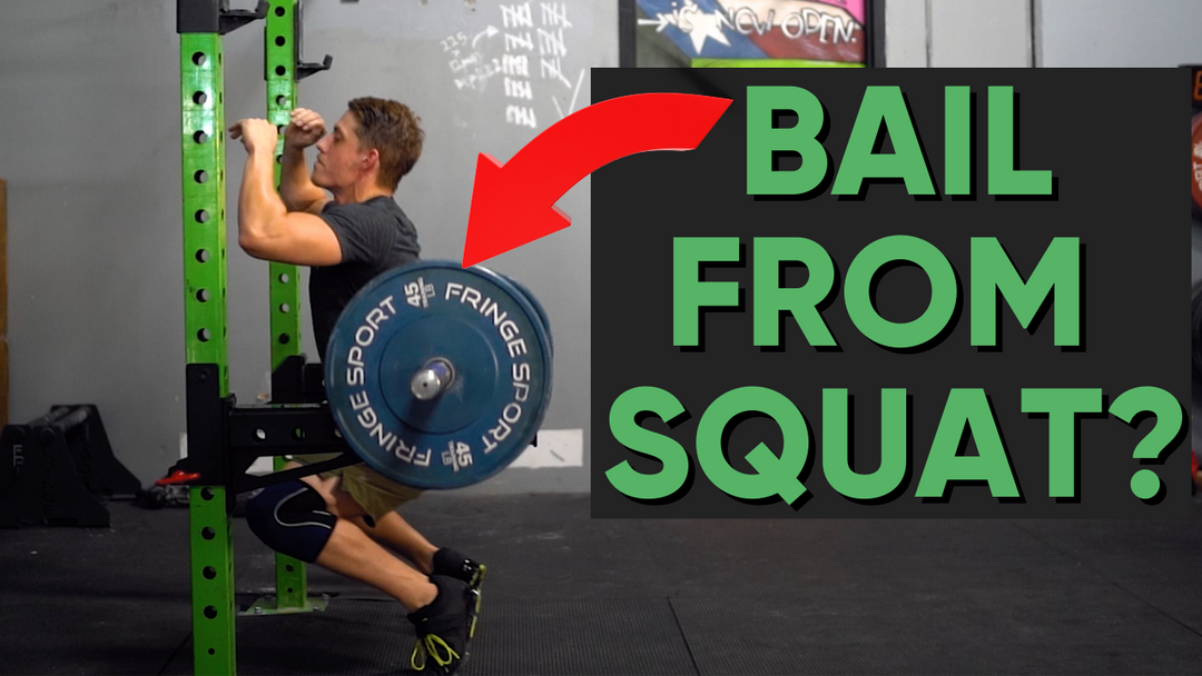 How to bail on a squat (with or without spotter arms)