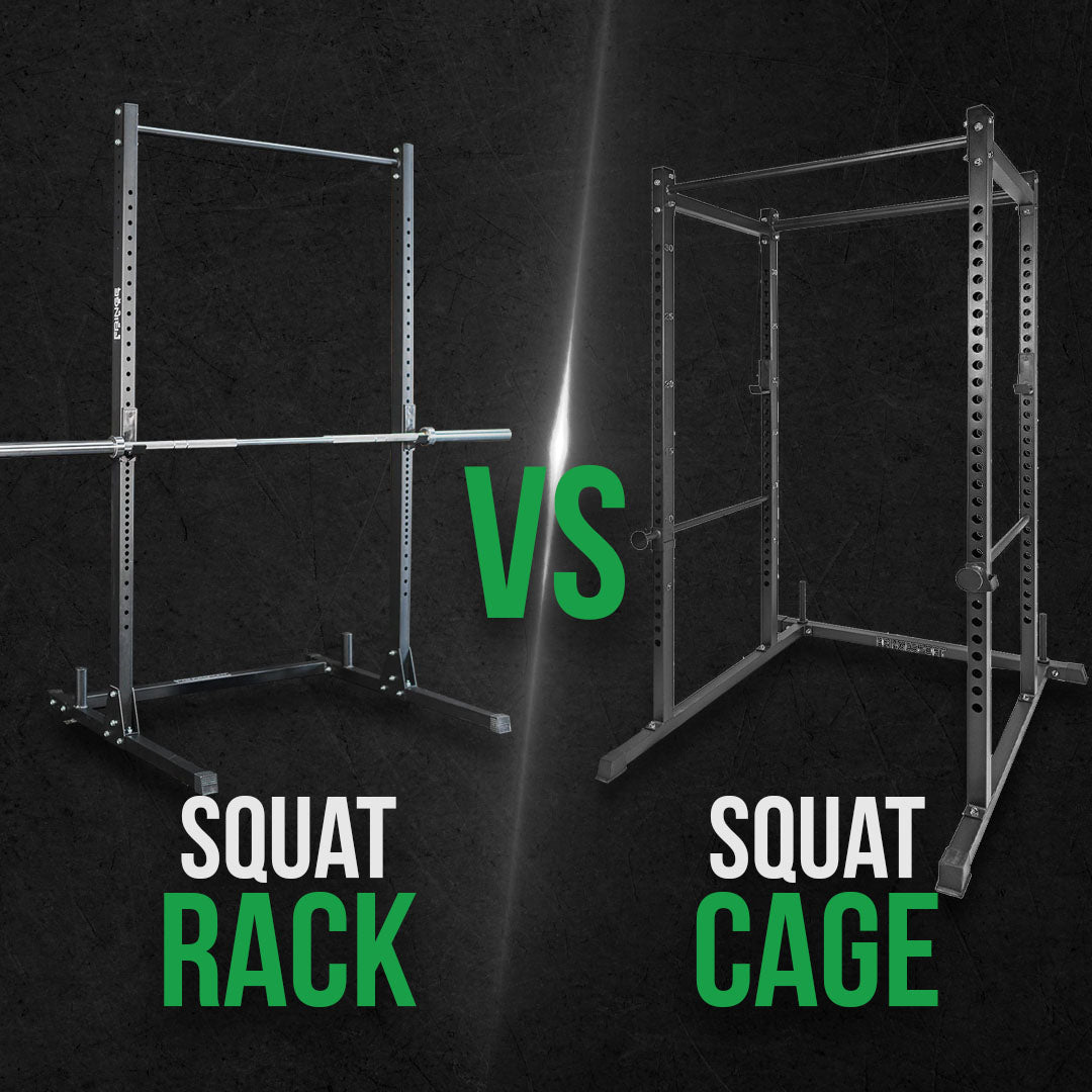 What is the difference between a squat rack and cage?