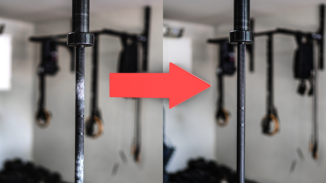 How to clean your barbell at home (Remove chalk, dirt, dust, & debris)