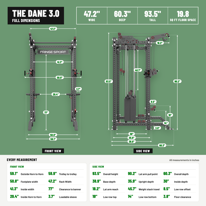 The Dane 3.0 | All-in-One Squat Rack Functional Trainer