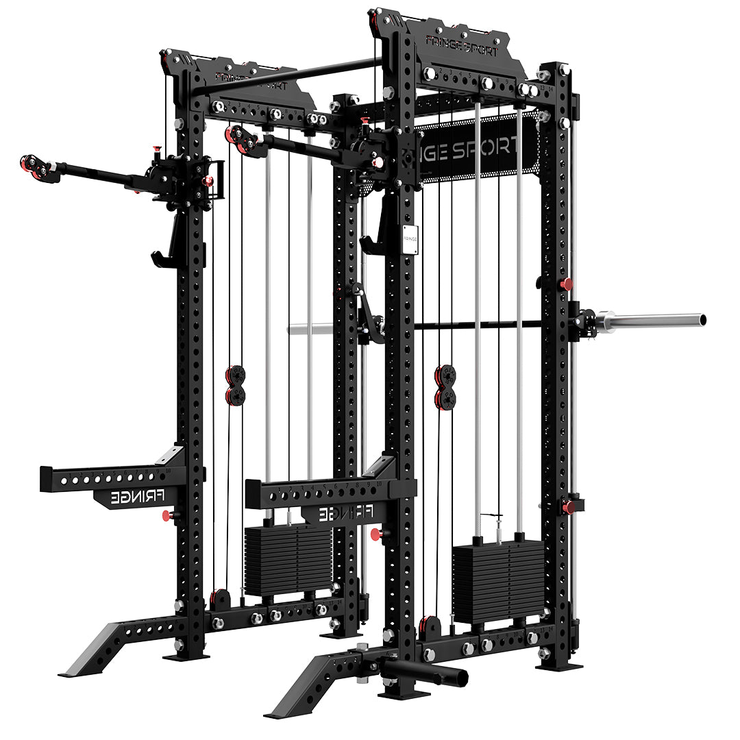 The Dane 2.0 Fully Loaded - Half Rack with Cable Crossover and Smith Machine