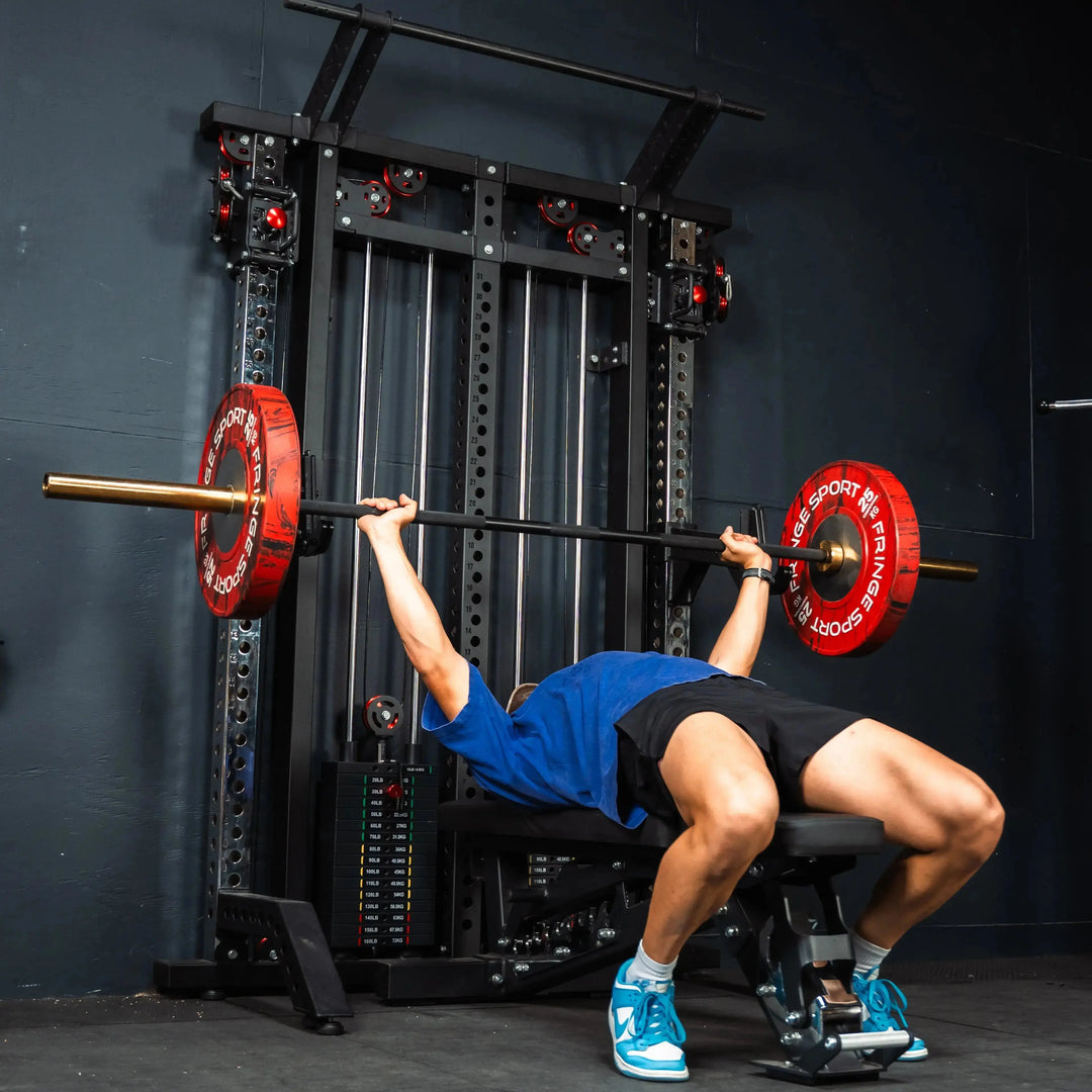 Modular Gym Racks Slim Gym Modular Wall-Mounted Functional Trainer & Squat Rack – Fringe ...