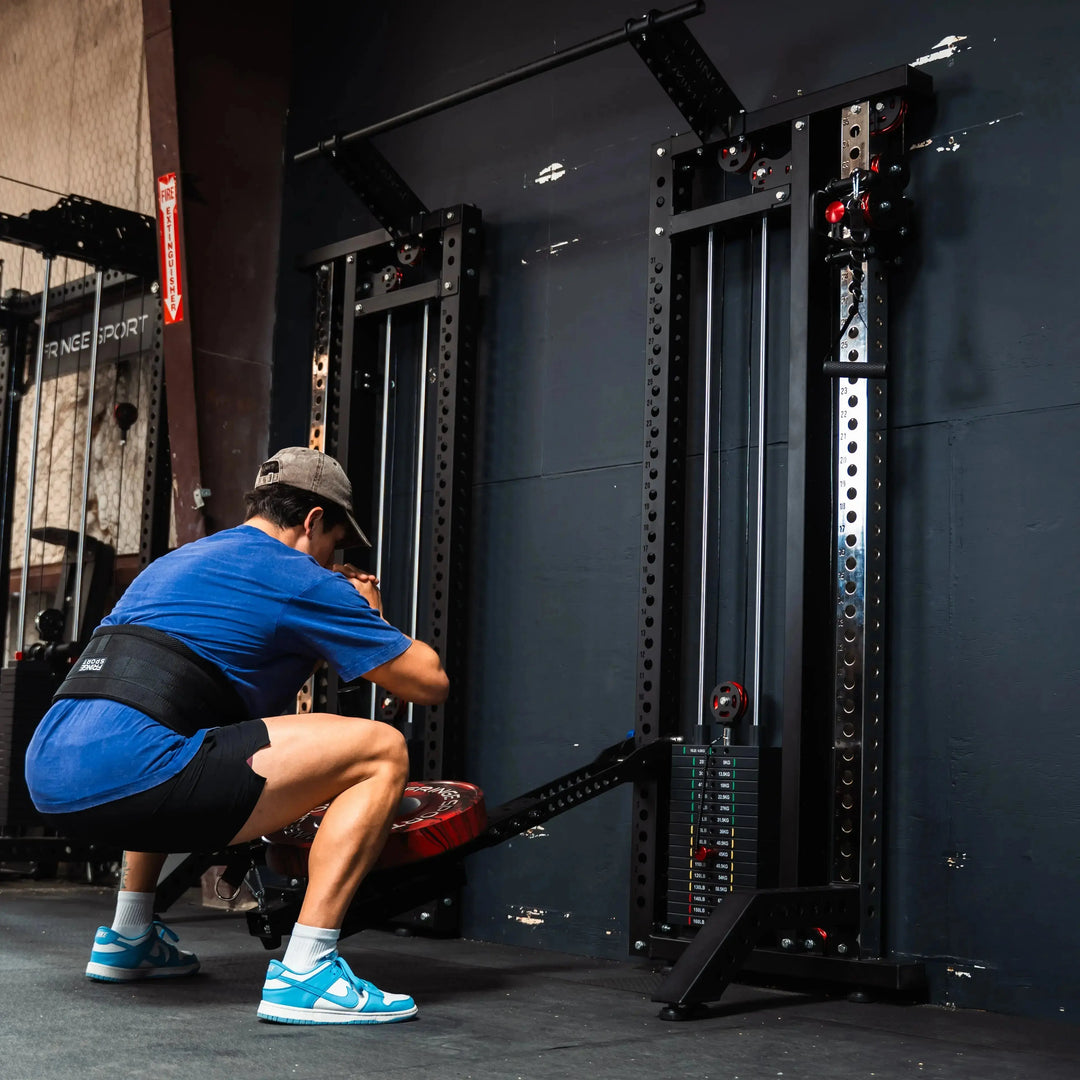 Modular Gym Racks Slim Gym Modular Wall-Mounted Functional Trainer & Squat Rack – Fringe ...