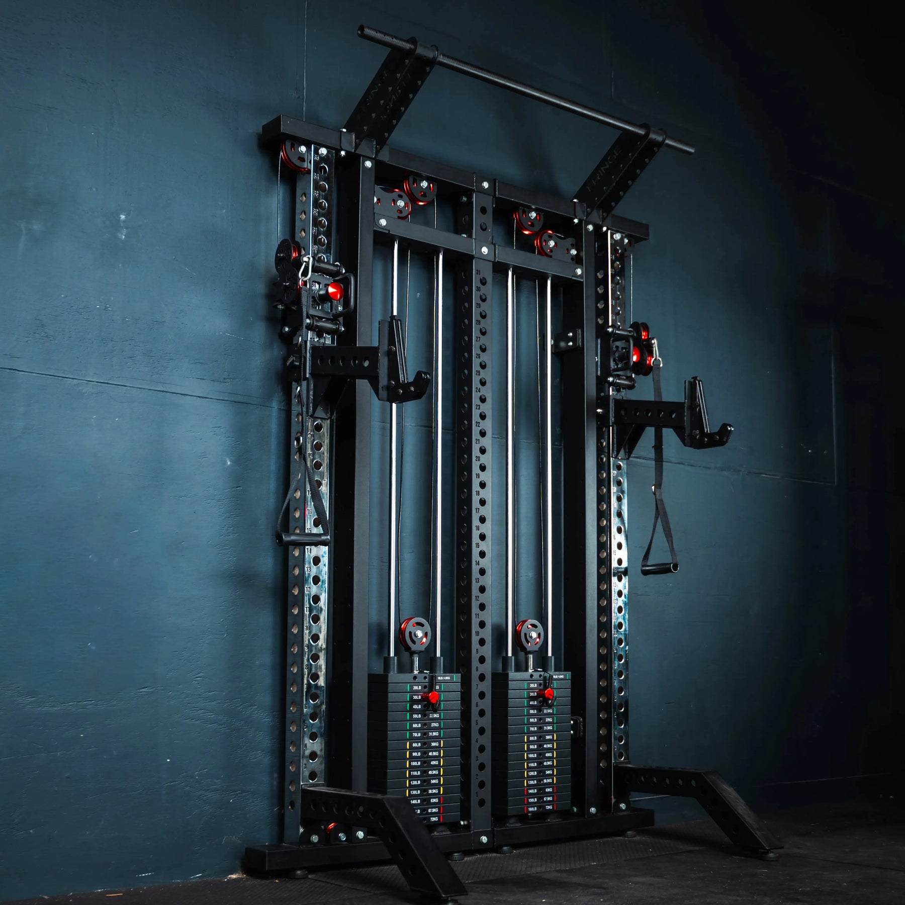Slim Gym Modular Wall Mounted Functional Trainer Squat Rack Fringe slim-gym-modular-wall-mounted-functional-trainer-squat-rack-fringe