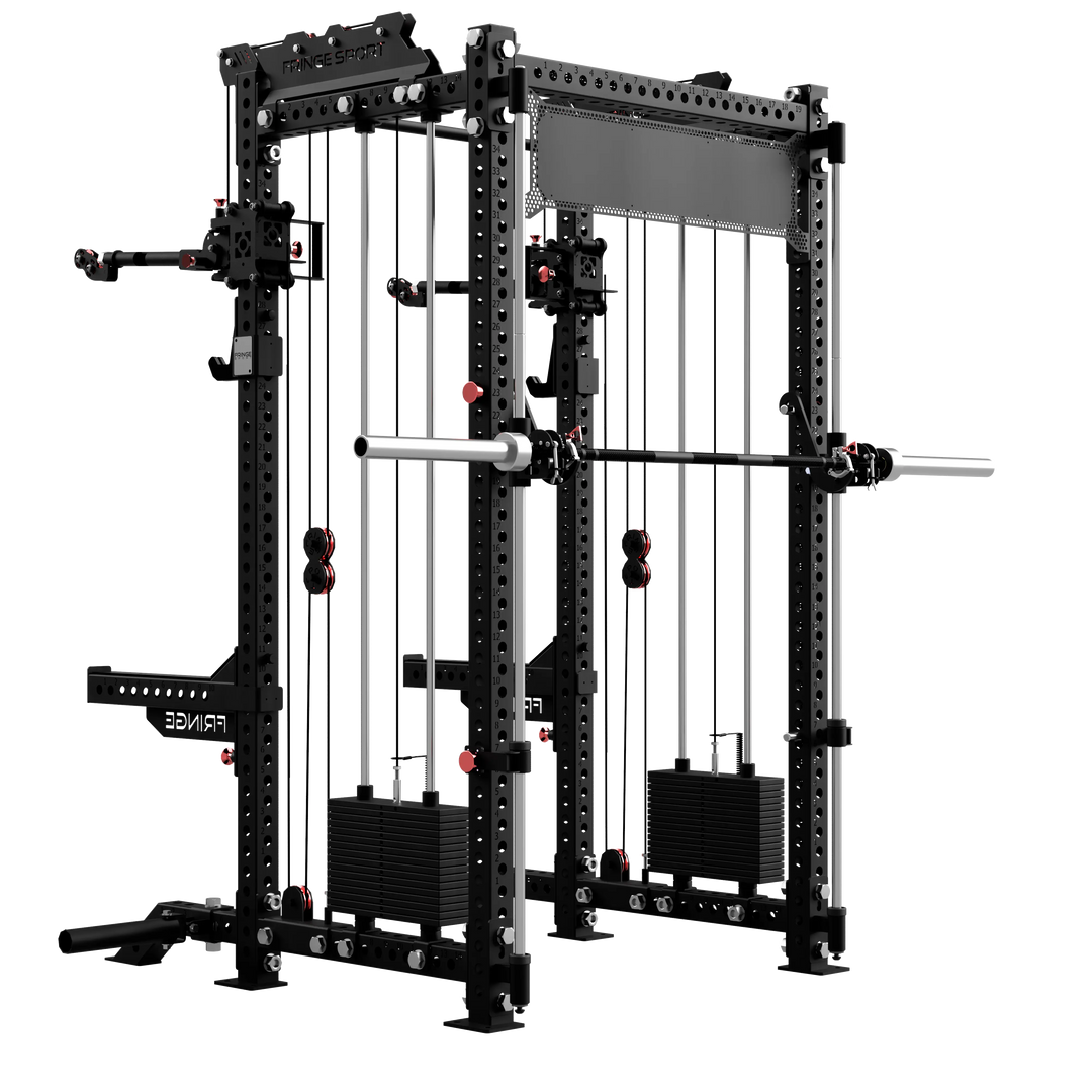 The Dane 2 Fully Loaded - Half Rack with Cable Crossover, Smith Machine, and 20kg Barbell Fringe Sport