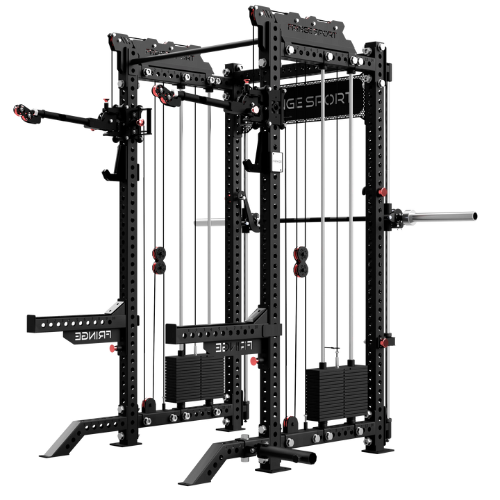 The Dane 2 Fully Loaded - Half Rack with Cable Crossover, Smith Machine, and 20kg Barbell Fringe Sport