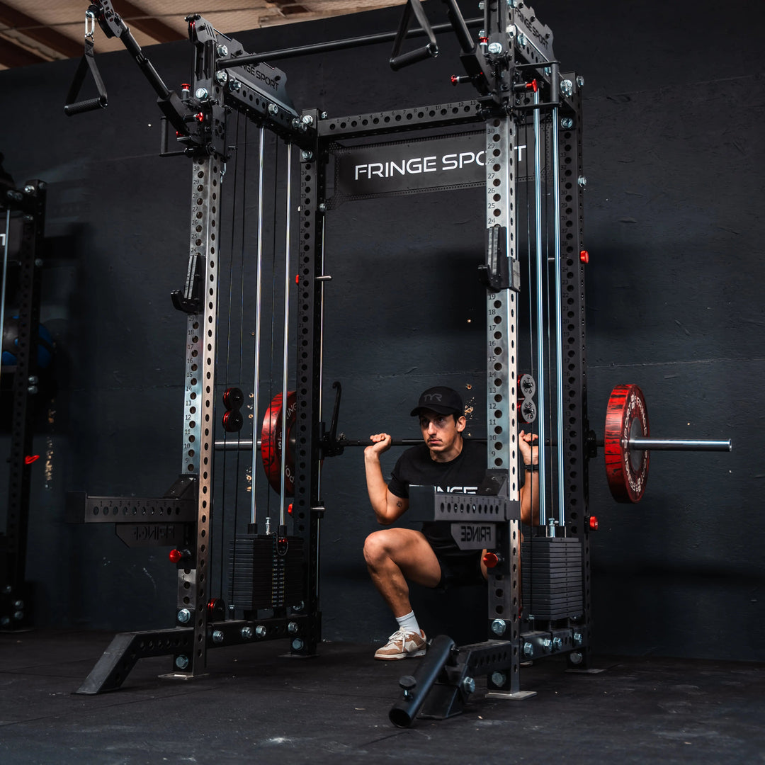 The Dane 2 Fully Loaded - Half Rack with Cable Crossover, Smith Machine, and 20kg Barbell Fringe Sport