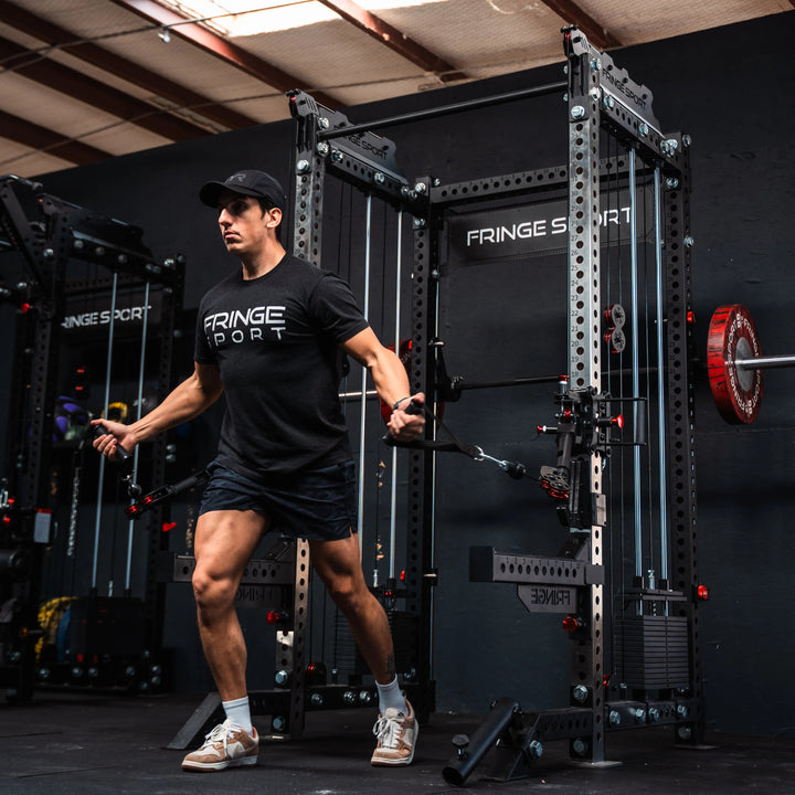 The Dane 2 Fully Loaded - Half Rack with Cable Crossover, Smith Machine, and 20kg Barbell Fringe Sport