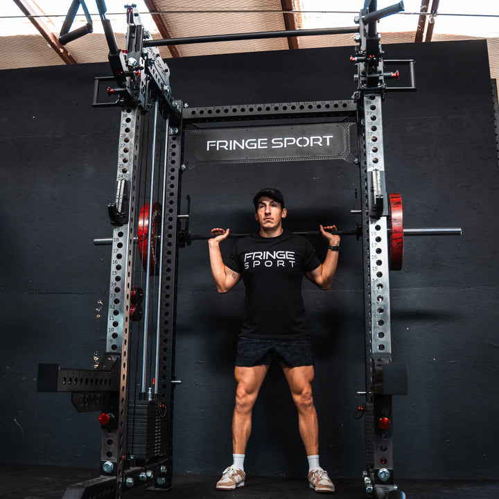 The Dane 2 Fully Loaded - Half Rack with Cable Crossover, Smith Machine, and 20kg Barbell Fringe Sport