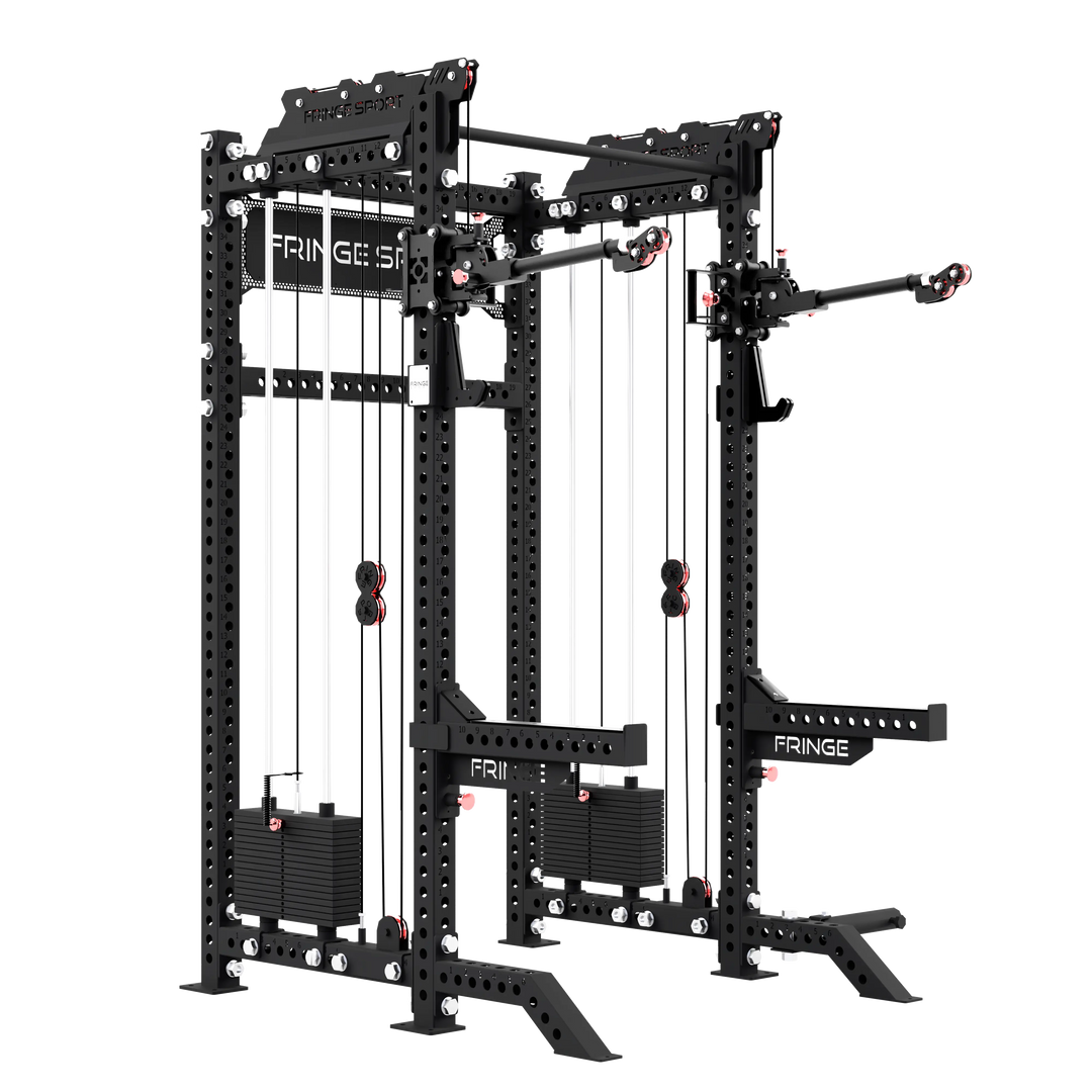 The Dane 2 + Gibbon Arms, Squat Rack with Cable Crossover Fringe Sport