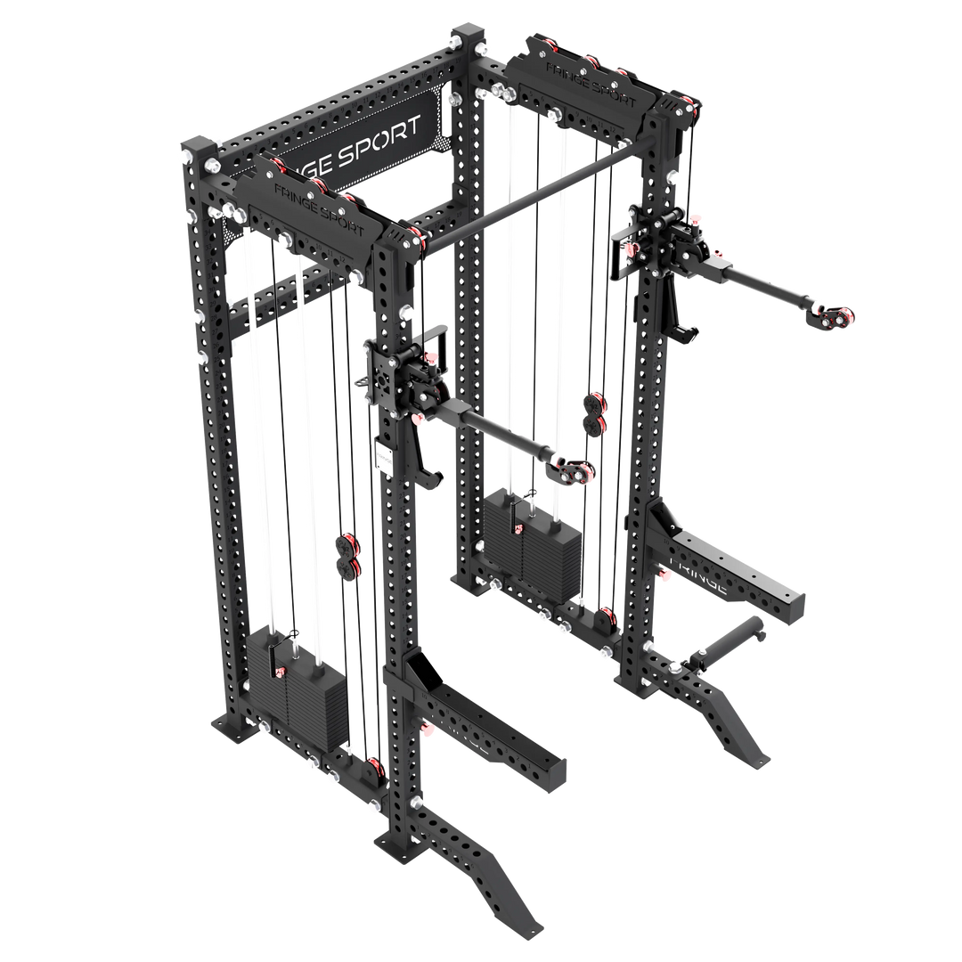 The Dane 2 + Gibbon Arms, Squat Rack with Cable Crossover Fringe Sport