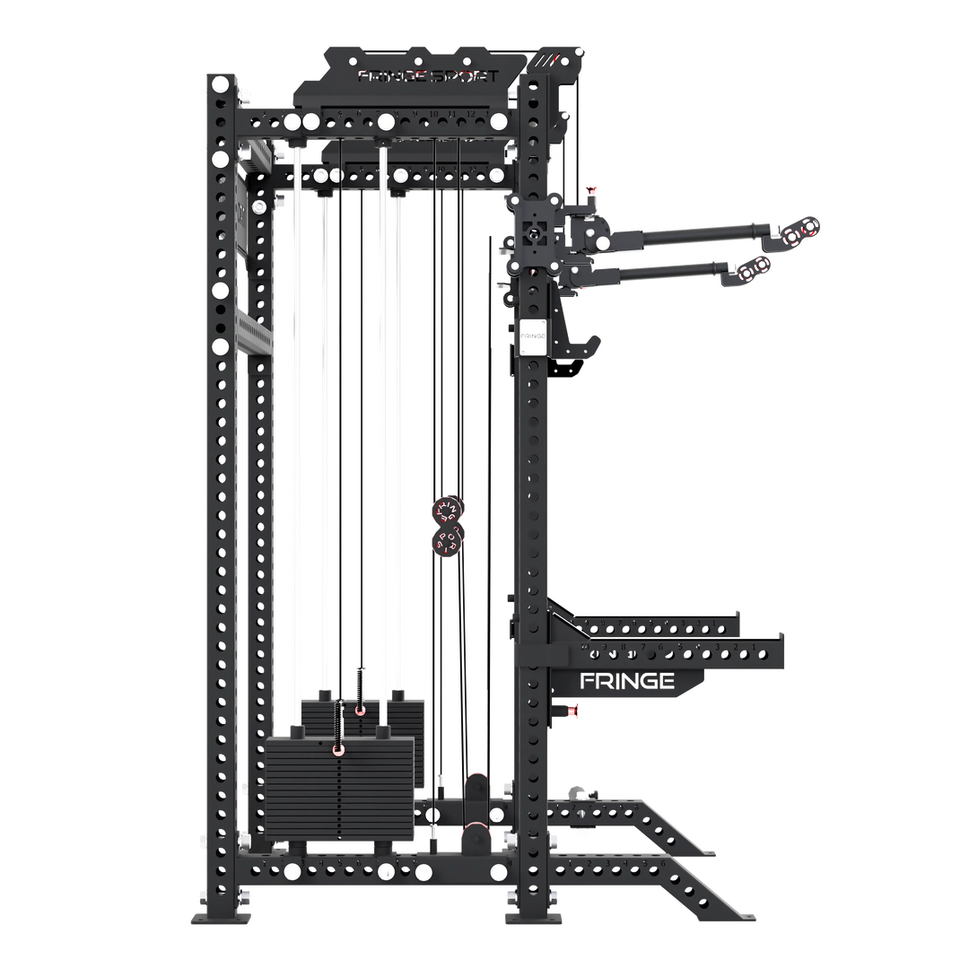 The Dane 2 + Gibbon Arms, Squat Rack with Cable Crossover Fringe Sport