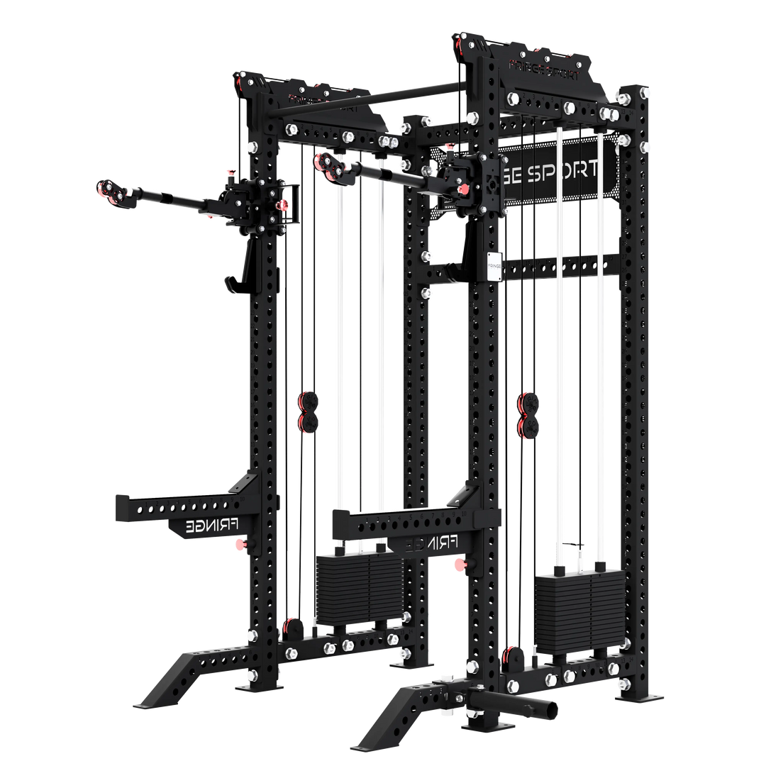The Dane 2 + Gibbon Arms, Squat Rack with Cable Crossover Fringe Sport