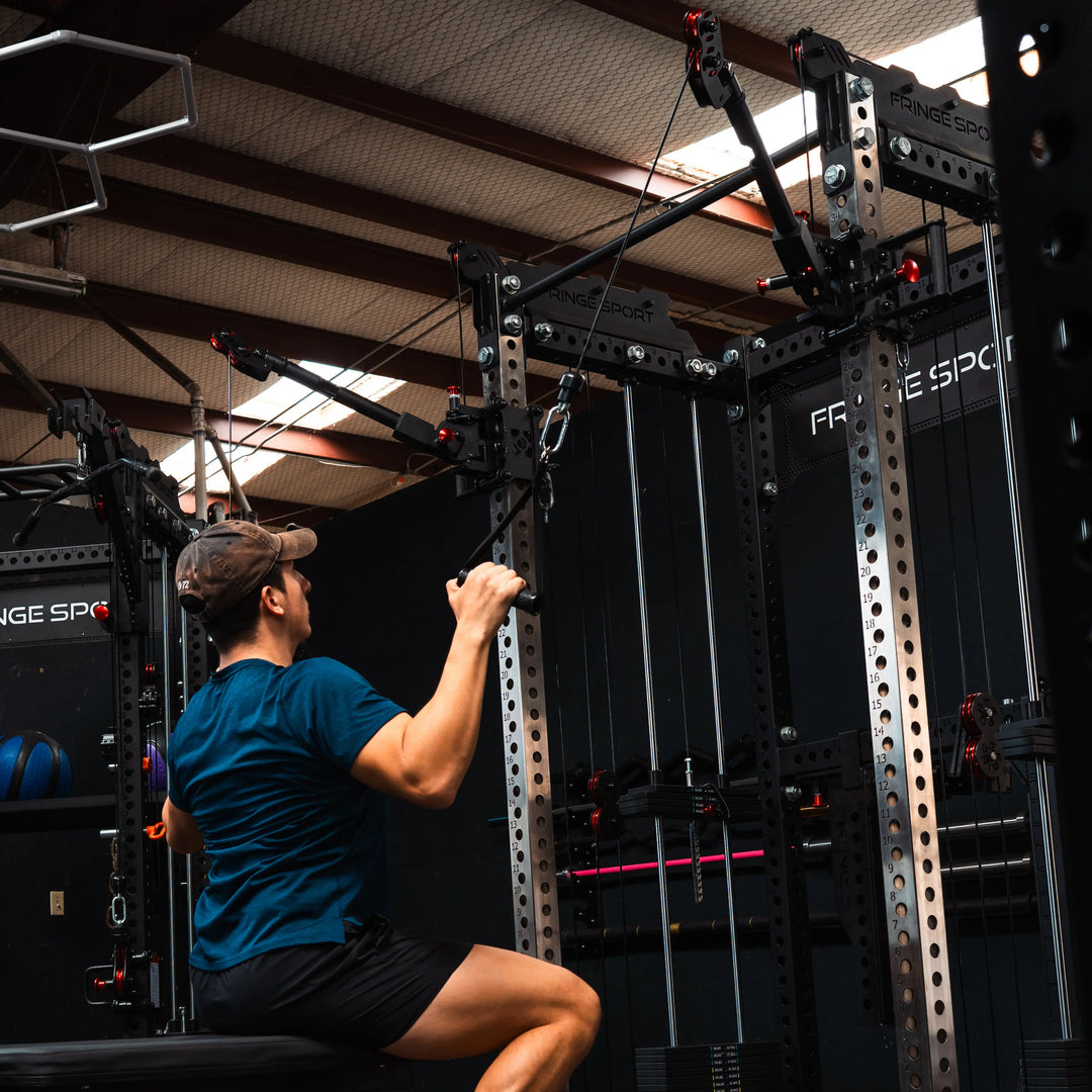 The Dane 2 + Gibbon Arms, Squat Rack with Cable Crossover Fringe Sport