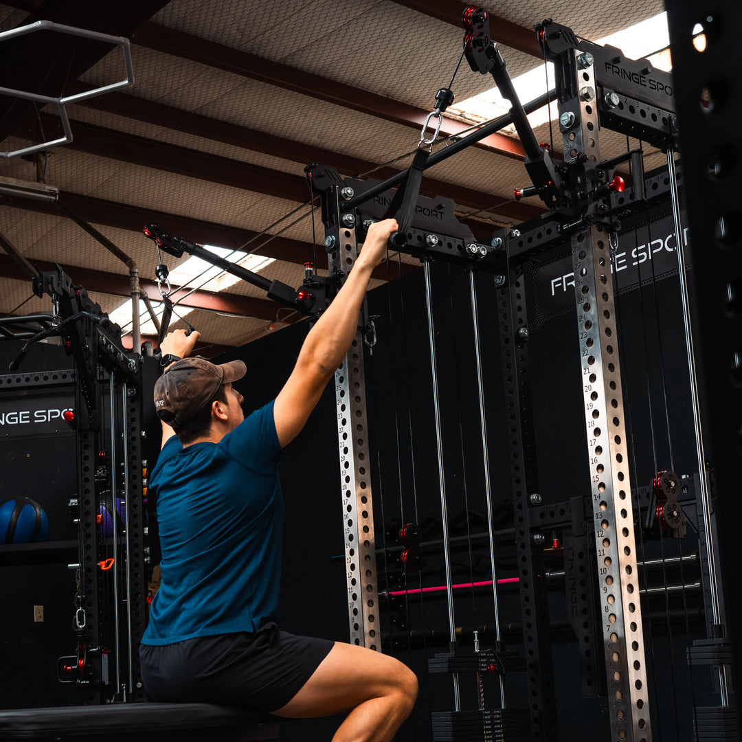 The Dane 2 + Gibbon Arms, Squat Rack with Cable Crossover Fringe Sport