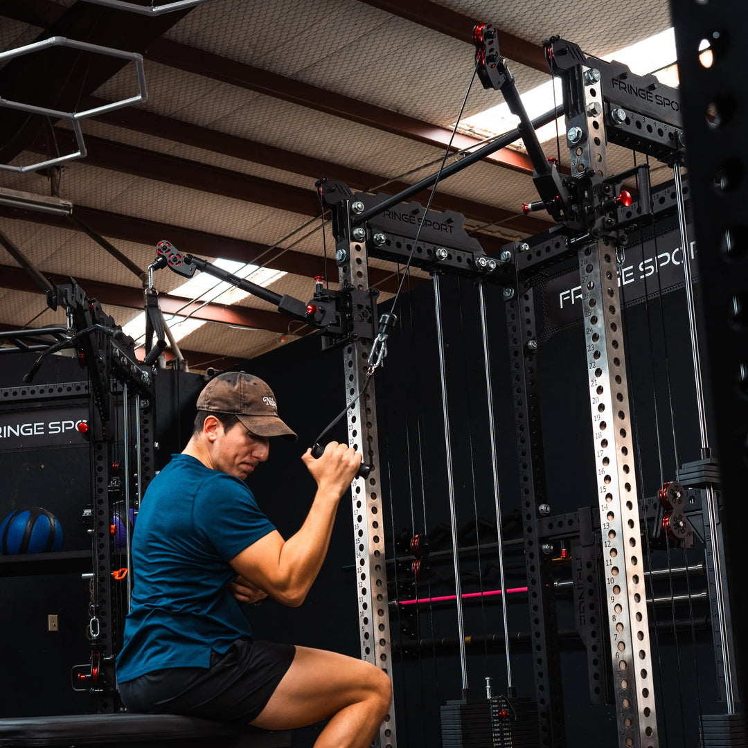 The Dane 2 + Gibbon Arms, Squat Rack with Cable Crossover Fringe Sport