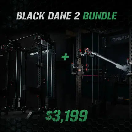 The Dane 2 + Gibbon Arms, Squat Rack with Cable Crossover Fringe Sport