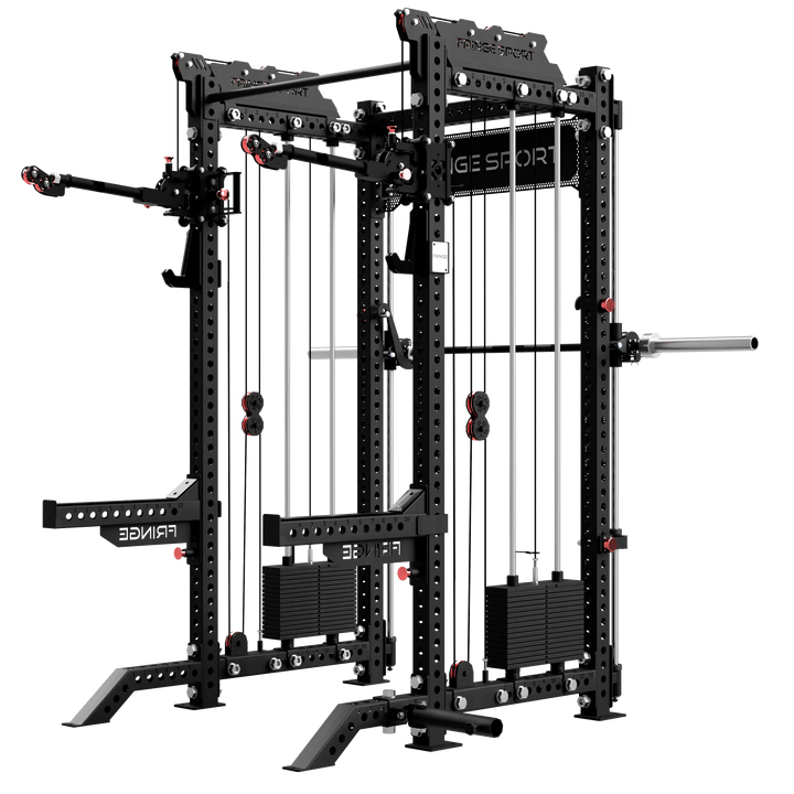 The Dane 2 Fully Loaded - Half Rack with Cable Crossover, Smith Machine, and 20kg Barbell Fringe Sport