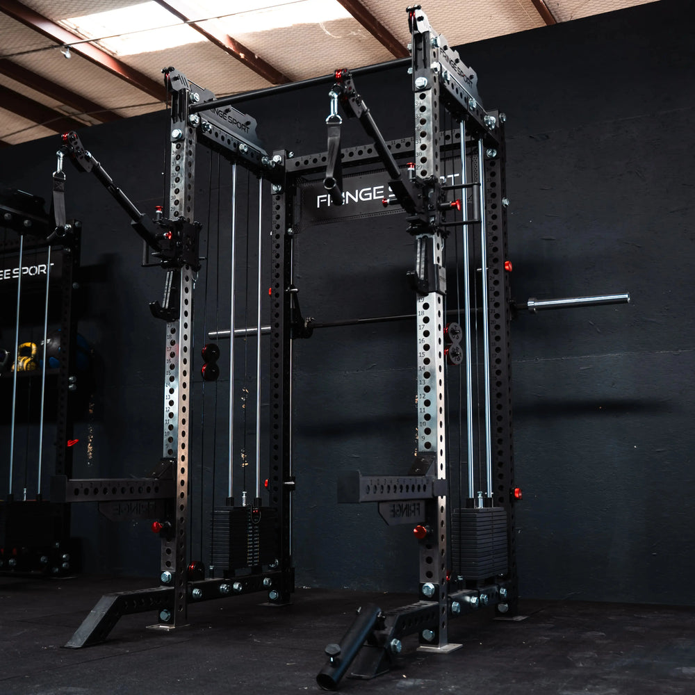 The Dane 2 Fully Loaded - Half Rack with Cable Crossover, Smith Machine, and 20kg Barbell Fringe Sport
