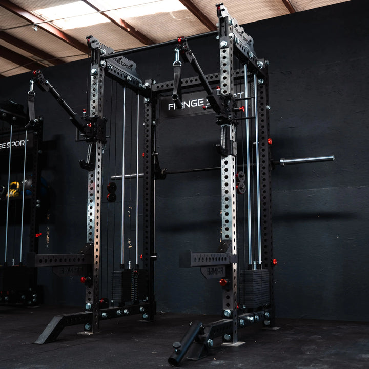 The Dane 2 Fully Loaded - Half Rack with Cable Crossover, Smith Machine, and 20kg Barbell Fringe Sport