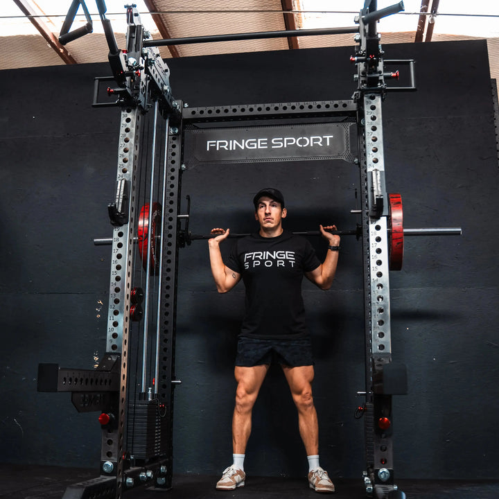 The Dane 2 Fully Loaded - Half Rack with Cable Crossover, Smith Machine, and 20kg Barbell Fringe Sport
