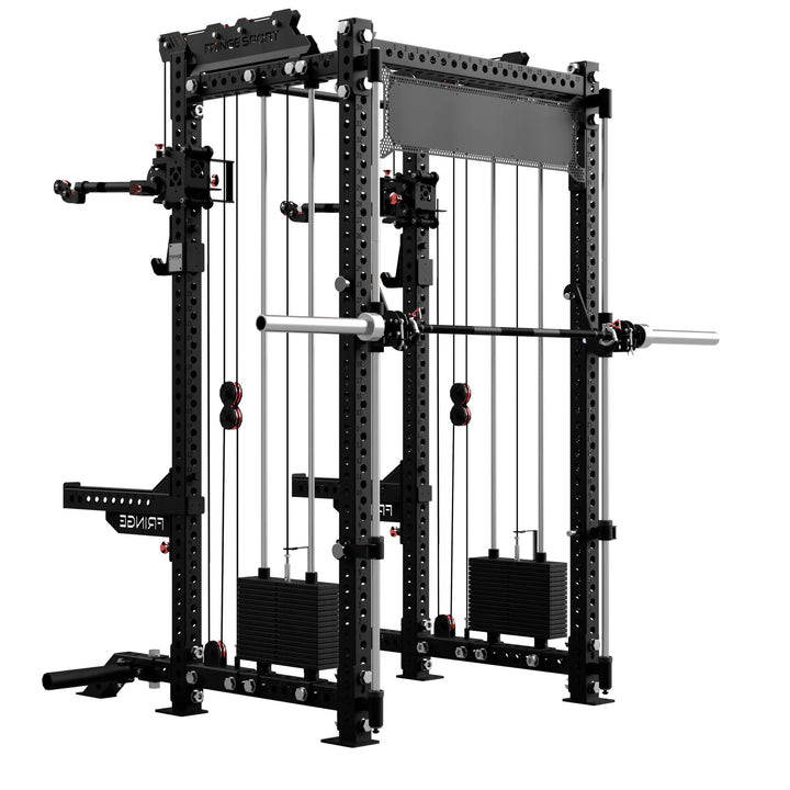 The Dane 2.0 Fully Loaded - Half Rack with Cable Crossover and Smith Machine Fringe Sport