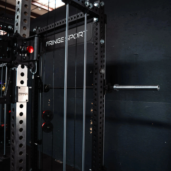 The Dane 2.0 Fully Loaded - Half Rack with Cable Crossover and Smith Machine Fringe Sport