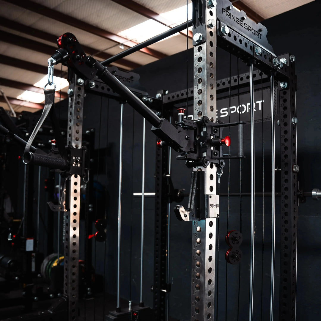 The Dane 2.0 Fully Loaded - Half Rack with Cable Crossover and Smith Machine Fringe Sport