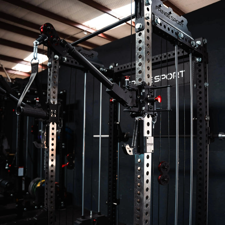 The Dane 2.0 Fully Loaded - Half Rack with Cable Crossover and Smith Machine Fringe Sport