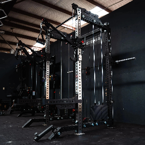 The Dane 2.0 Fully Loaded - Half Rack with Cable Crossover and Smith Machine Fringe Sport
