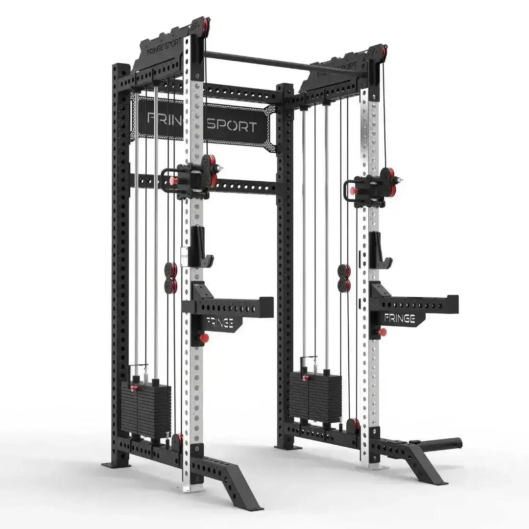 The Dane 2.0, Half Rack Functional Trainer (Attachments Package) Fringe Sport Stainless Steel
