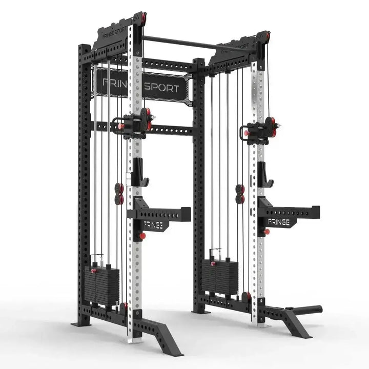 The Dane 2.0, Half Rack Functional Trainer (Attachments Package) Fringe Sport Stainless Steel