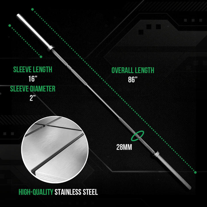 20kg Wonder Bar Stainless Steel Barbell (807015809071)