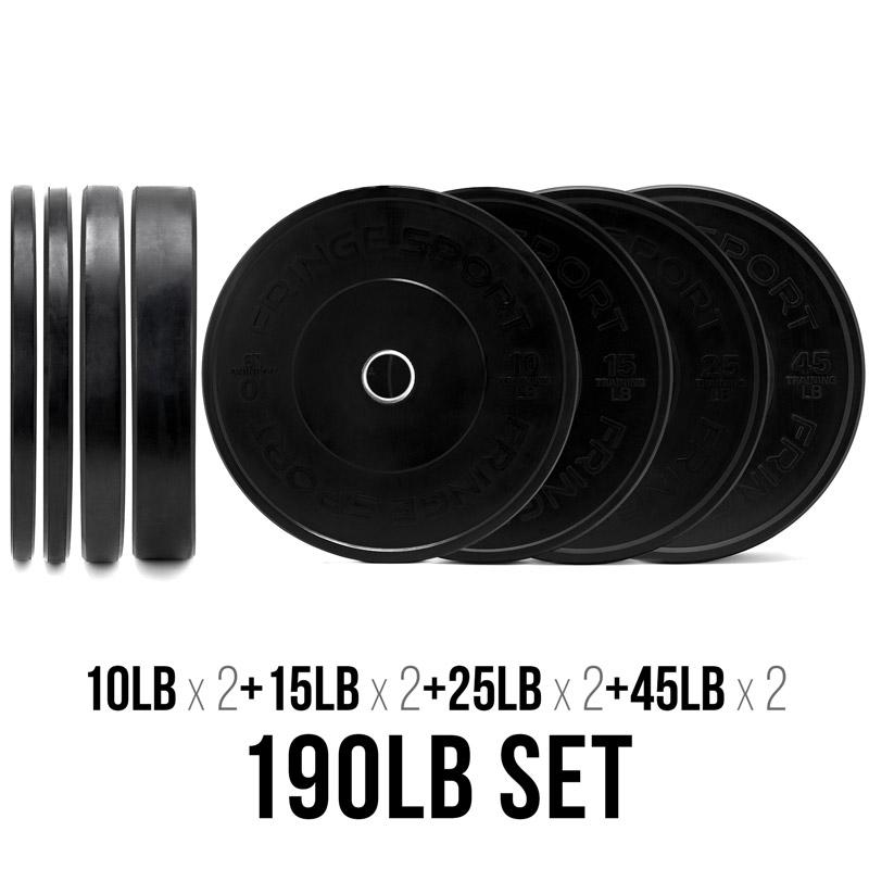Bar + Black Bumper Plate Packages (122606538)