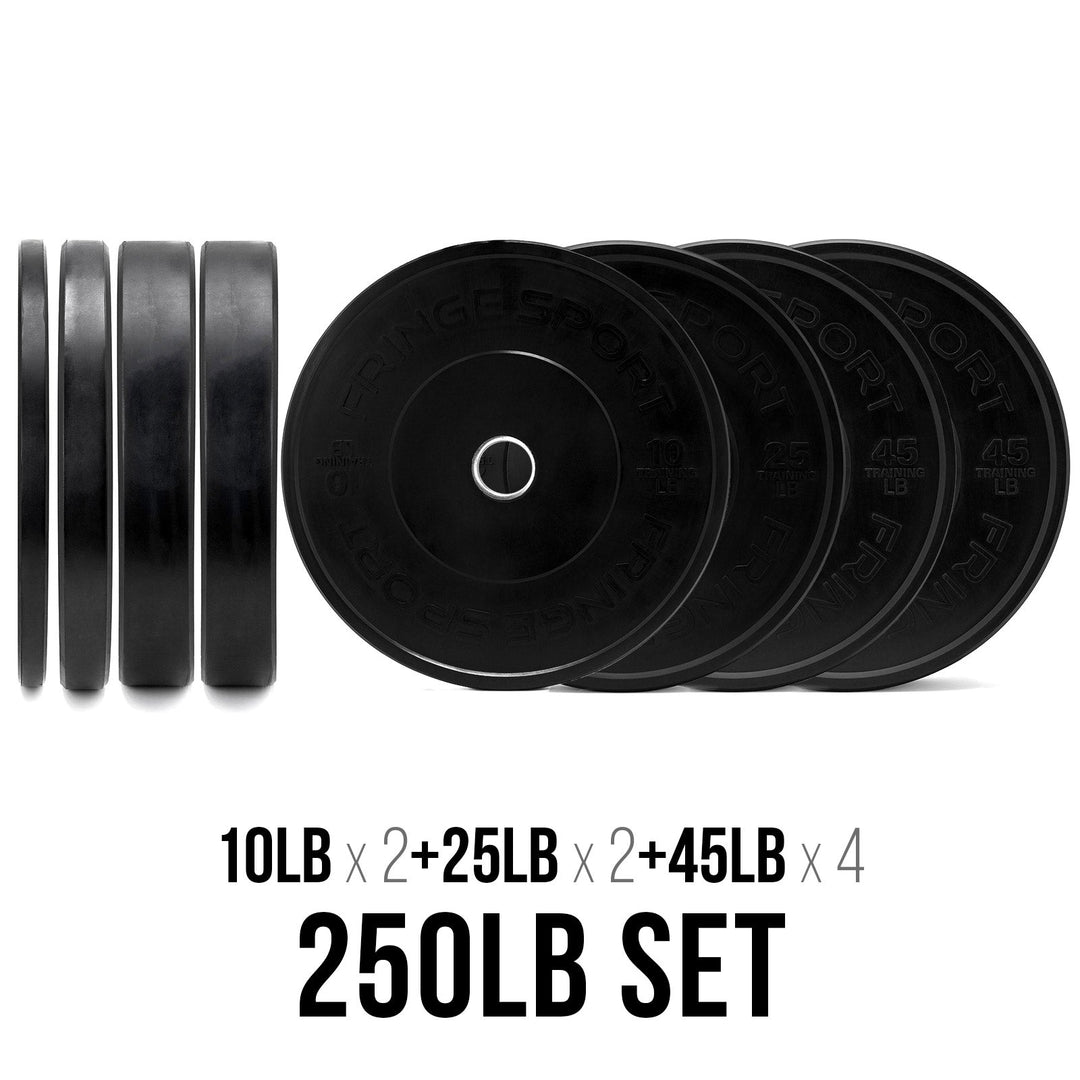 250lb Black Bumper Plate Set (109581774)