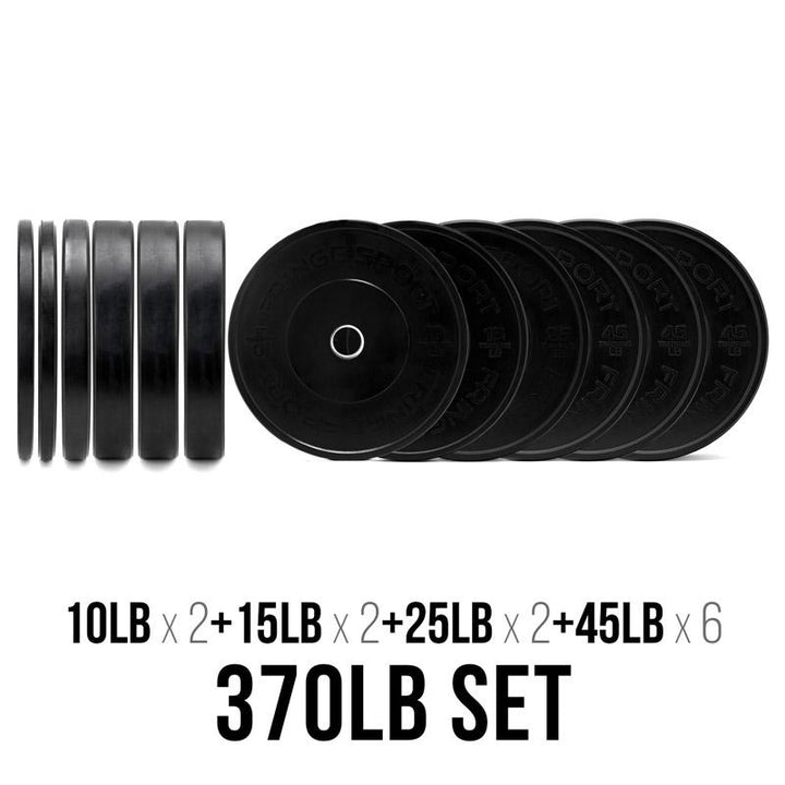 370 lb Black Bumper Plate set (109581774)