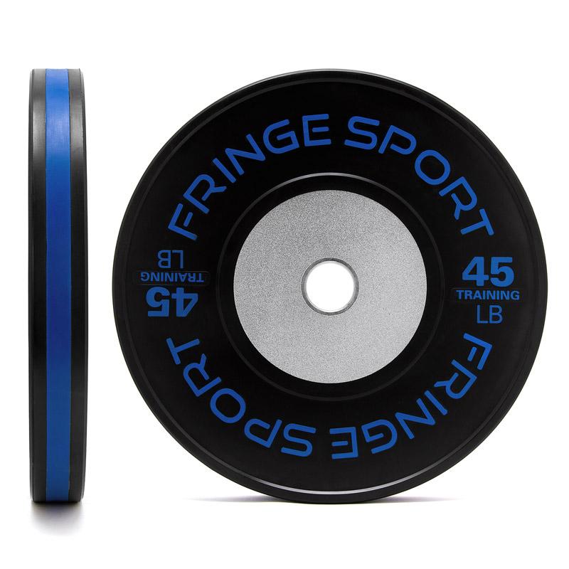 Black training competition plate 45lb blue (650771333167)